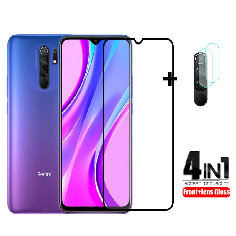 Закаленное стекло для Xiaomi Redmi 9 2 шт. Защитная пленка экрана камеры 9A 9C Note Pro Poco