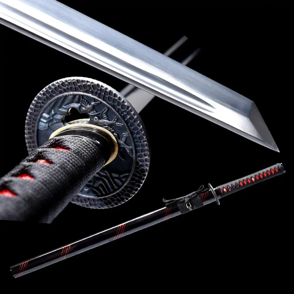 Меч Брэндона новый черный самурайский меч ниндзя ручной работы полный тан острый