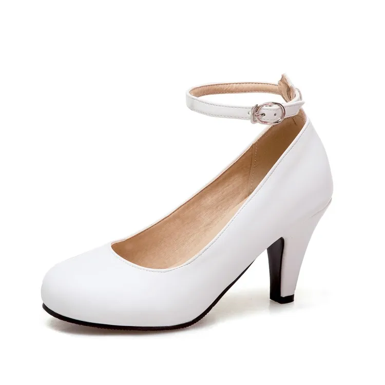 Женские туфли на высоком каблуке туфли-лодочки с круглым носком