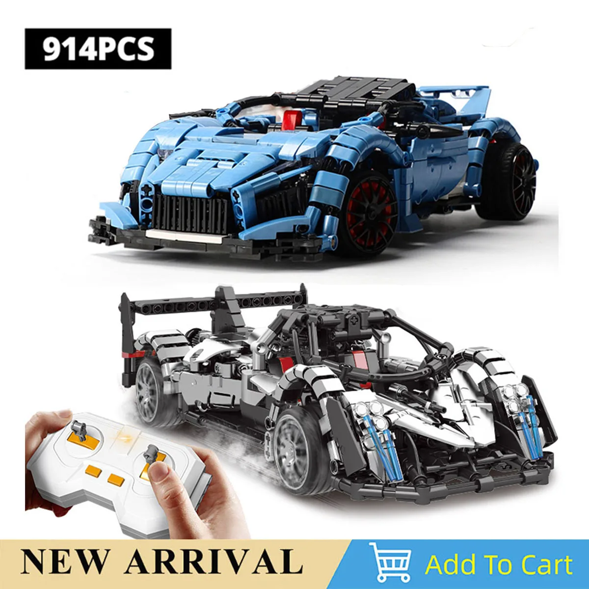 990 шт. Детский конструктор MOC С пультом ДУ|Technic/Электронный Конструктор| |