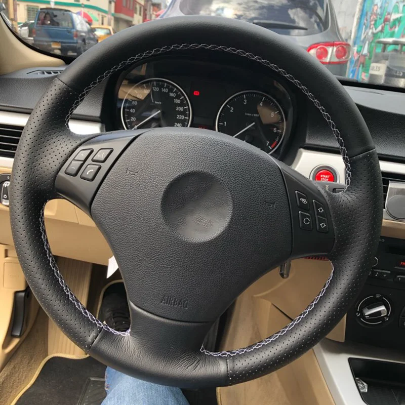 DIY пользовательский чехол рулевого колеса автомобиля для BMW E90 320 318i 320i 325i 330i 320d X1
