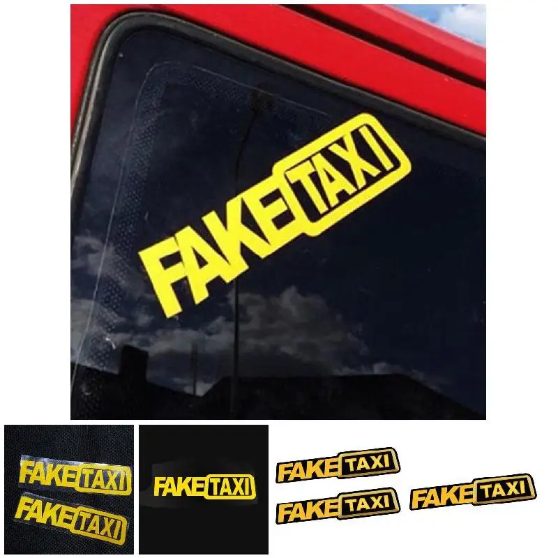 Автомобильные наклейки 2 шт Поддельные такси наклейка эмблема само клейкие