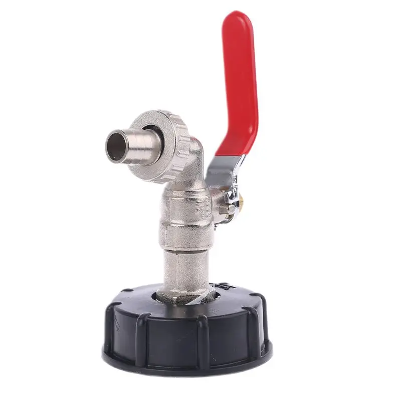 

IBC Tank Adapter Tank Drain Adapter S60X6 to Brass Garden Tap with 1/2" Hose Fitting Oil Fuel Water