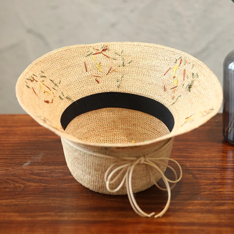 Популярная летняя соломенная шляпа Hoilday Женская пляжная Складная с широкими