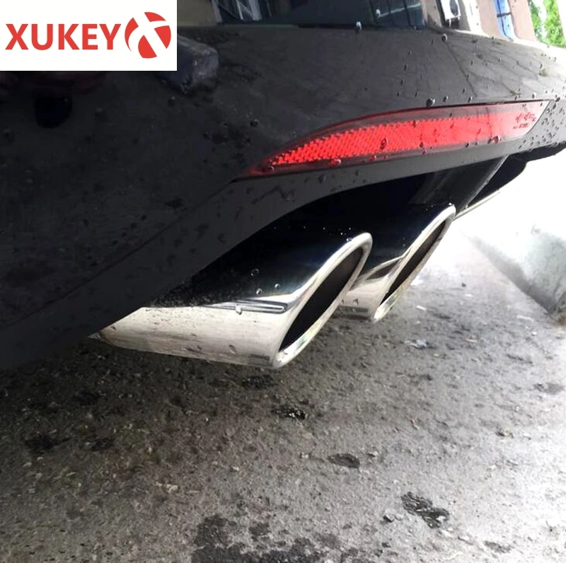 1 пара наконечников глушителя выхлопной трубы для VW Polo 6R Bora Golf 5 6 7 Mk7 Scirocco 4 T Tiguan