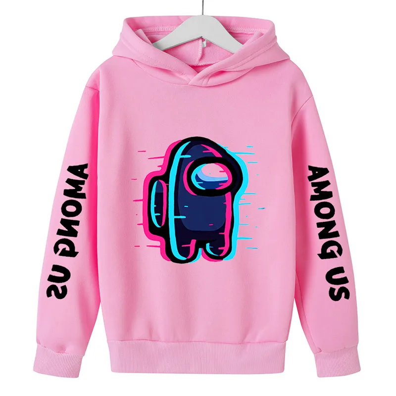 

Winter Harajuku Anime Amoung Us Hooded Sweatshirt kids Kawaii Among Us Impostor Graphic Ladies Oversized Hoodies boys Hoodie