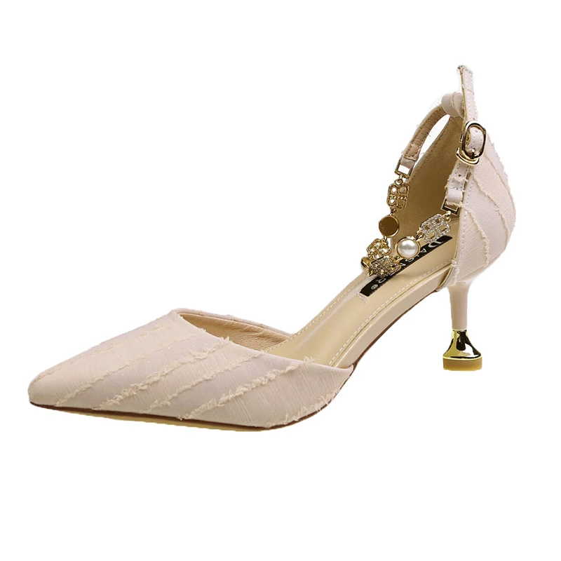 

2020 Women Pumps Sexy High Heels Fashion Wedding Female Shoes buckle Pumps Women Shoes Party Shoes Women Thin Heels U14-09