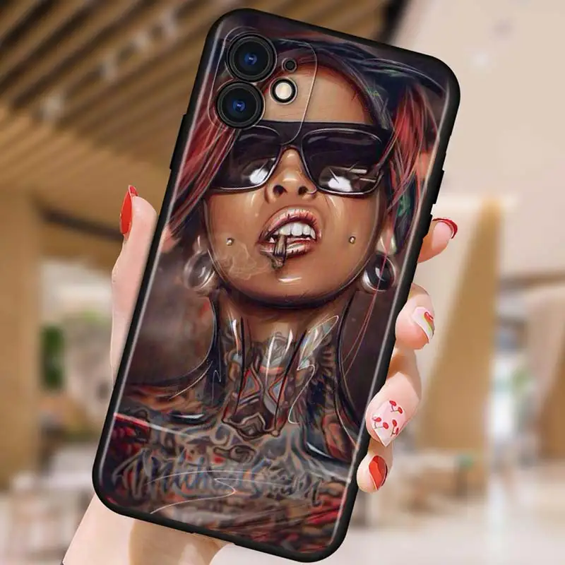 Силиконовый сексуальный глянцевый черный чехол из ТПУ для Apple iPhone 13 12 11 Mini XS XR X Pro