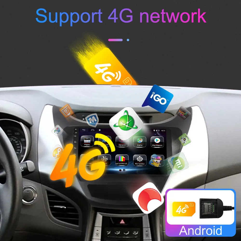 2 Гб ОЗУ 9 дюймов Android 8 1 для Hyundai Elantra 2011 2012 2013 2014 2015 автомобильный DVD мультимедийный