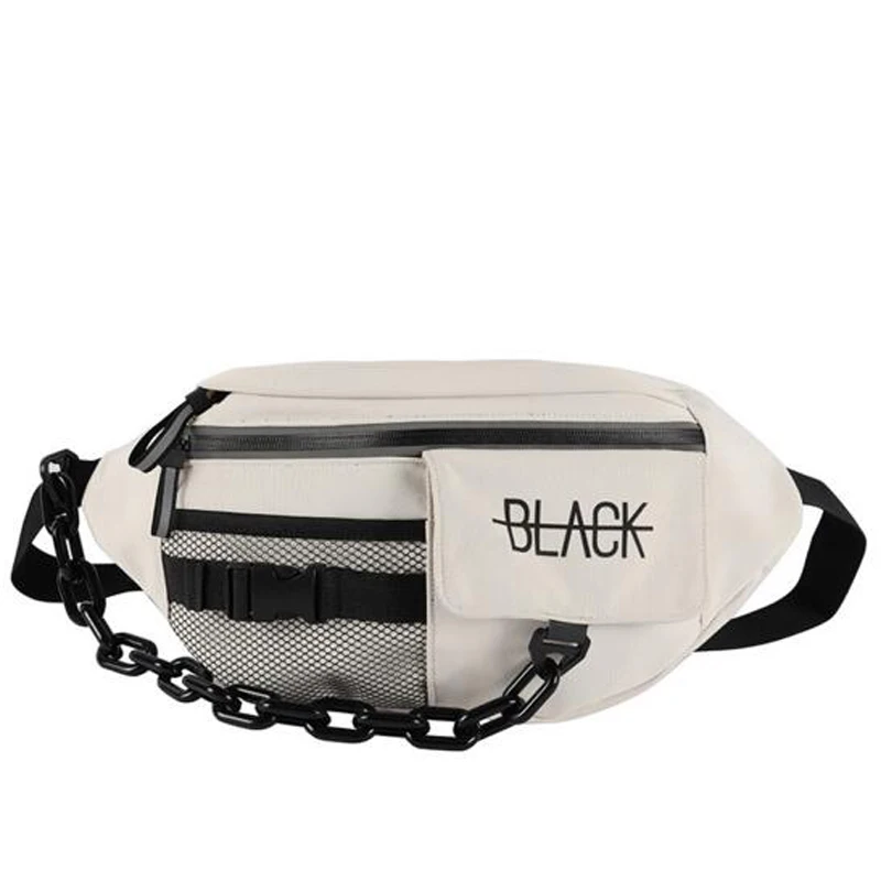 Street Shoulder Bag Chest for Teenager Girls Messenger Men Women Tooling Big Chain Chestbag Personalized Waist |