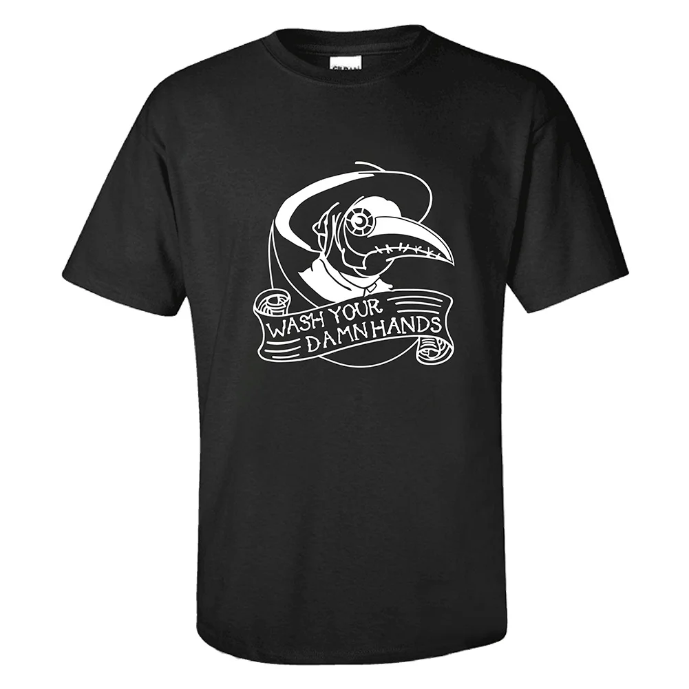 

Plague Doctor Cosplay Cotton T-shirt Red Black Print T shirt Summer Men Women Casual Tee Top Streetwear