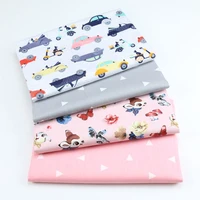cartoon animal car printing cotton fabric woven textile twill patchwork diy crafts cloth baby cover clothes decoration fabric