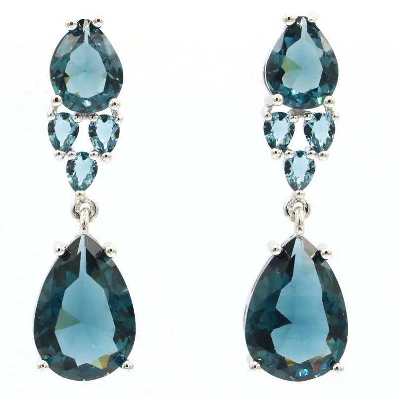 Великолепные серьги 35x10 мм из розового малинового родолита граната лондонского