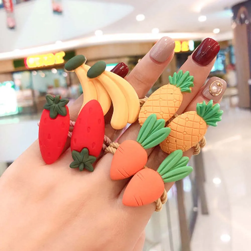 2 шт. Детские эластичные ленты для волос с фруктами | Аксессуары одежды