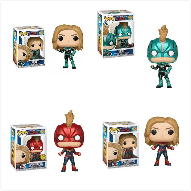 Funko POP Оригинальная кукла Капитан Marvel Кэрол данверс экшн-фигурка дети малыш