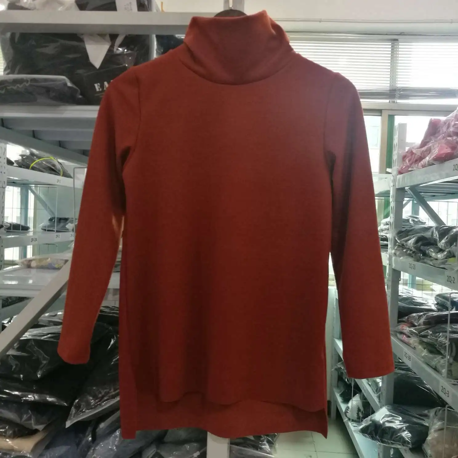 [EWQ] Корейская трендовая одежда с длинными рукавами однотонное повседневное