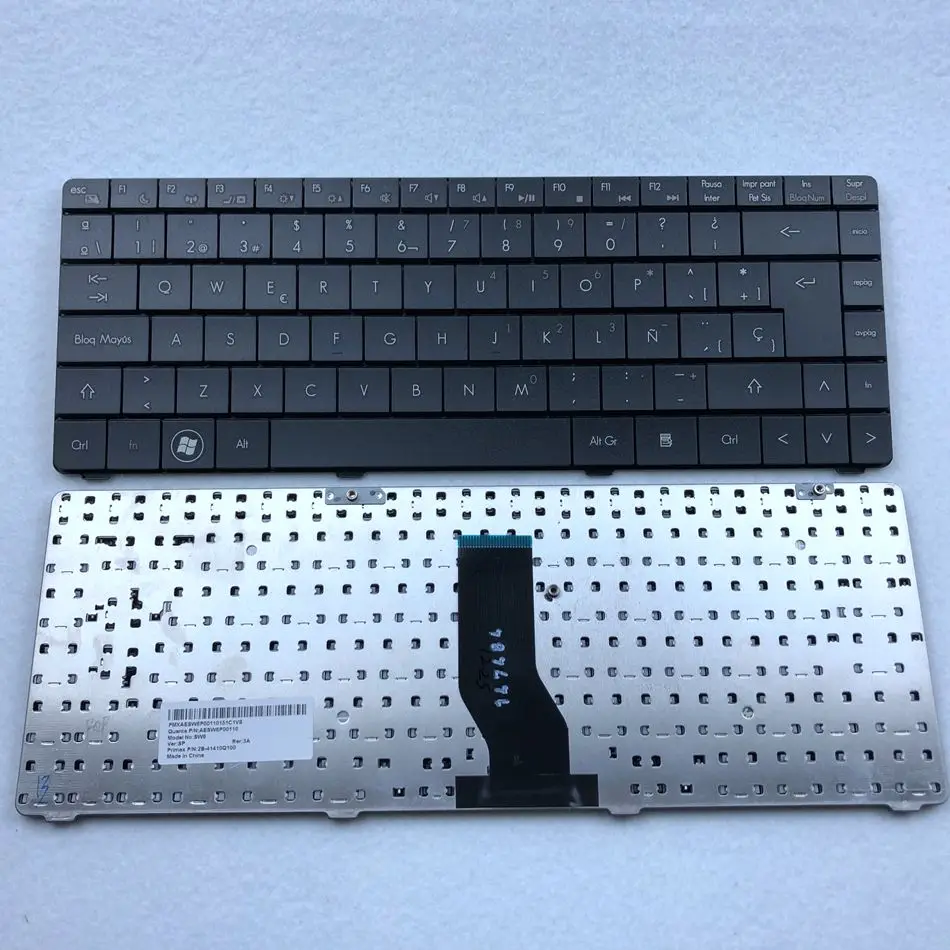 Испанская клавиатура для ноутбука Itautec W7430 W7435 SW6 HAIER T6 R410U R410G SW9 SW9D Hasee A410 A430 черная