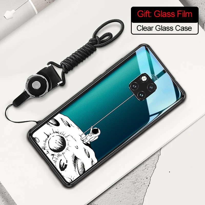 dengyue Чехол Vpower для huawei mate 20 Pro, прозрачный, закаленное стекло mate 20 mate 20 Pro, чехол, гладкая защитная крышка, оболочка - Цвет: dengyue