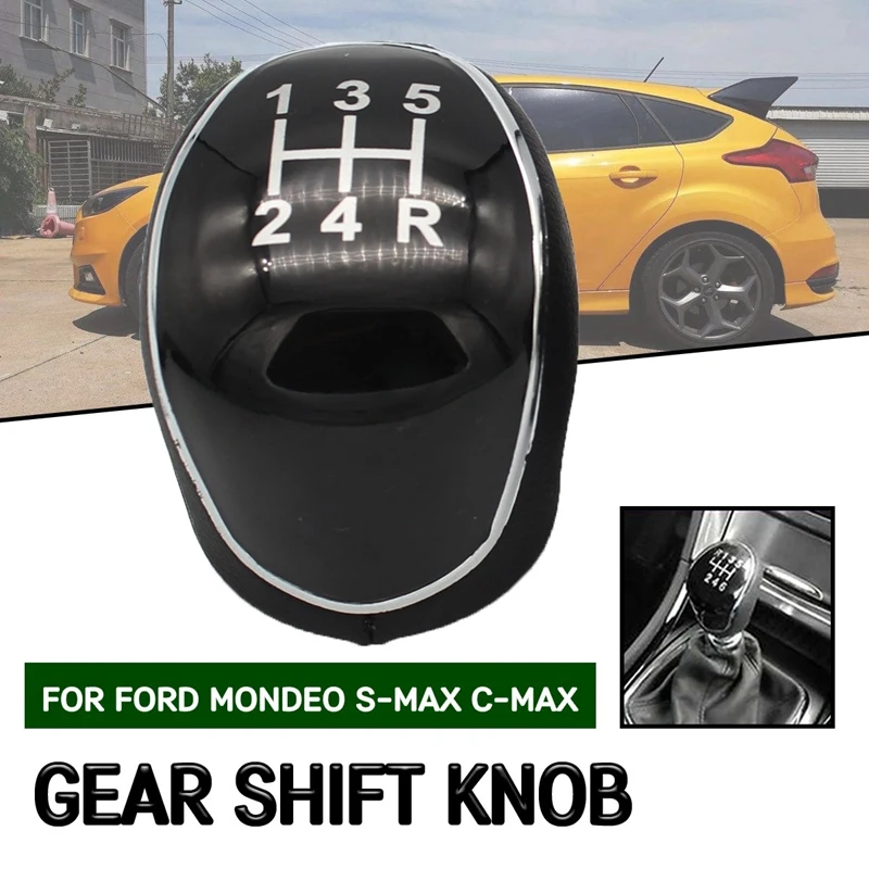 5 Скорость автомобиля из искусственной кожи рукоятка для рычага переключения