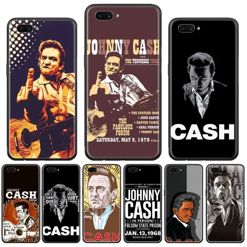 

johnny cash Phone Case For OPPO F 1S 7 9 K1 A77 F3 RENO F11 A5 A9 2020 A73S R15 REALME PRO Cover Funda Shell
