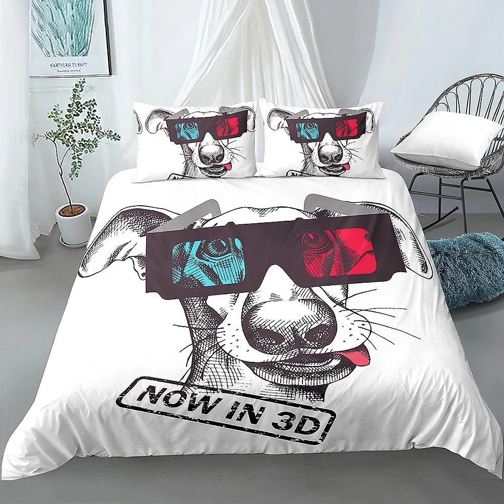 Комплект постельного белья с животными рисунок Альпака пододеяльник перьевое