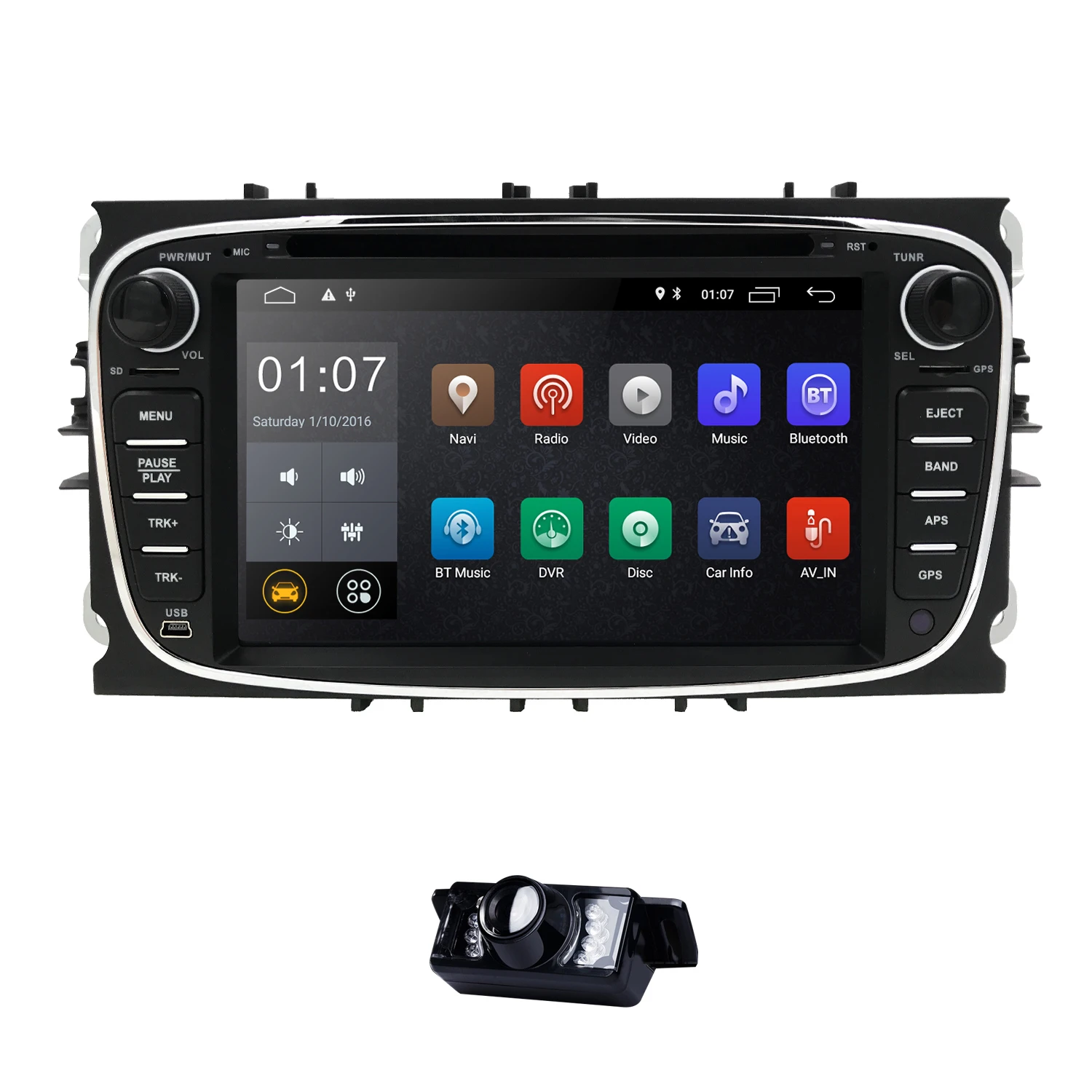 2 Din Android 10 0 автомобильный DVD плеер GPS навигатор для Ford Focus2 Mondeo Galaxy Wifi Аудио Радио