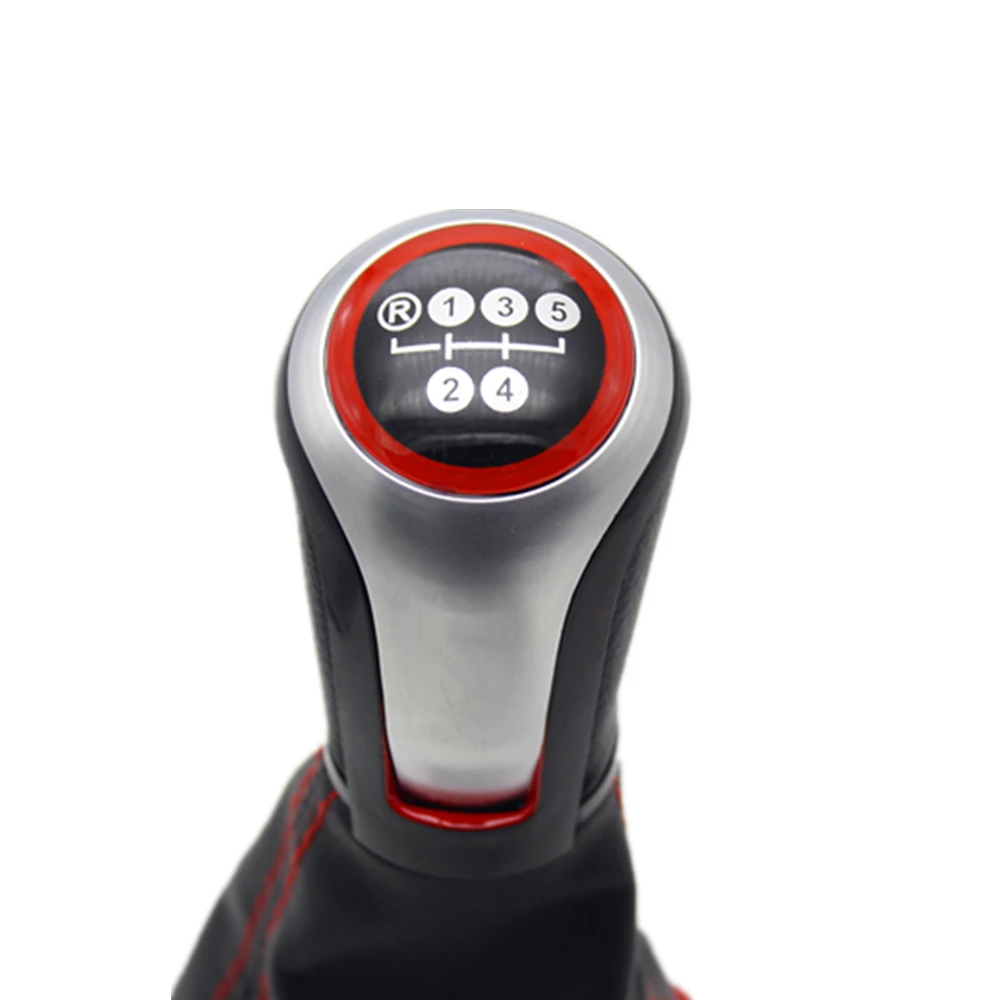 5 Speed 12mm Hole Car Gear Stick Shift Knob With Leather Boot For VW Golf 4 MK4 gti 1998 1999 2000 2001 2002 2003 2004 2005 2006 |