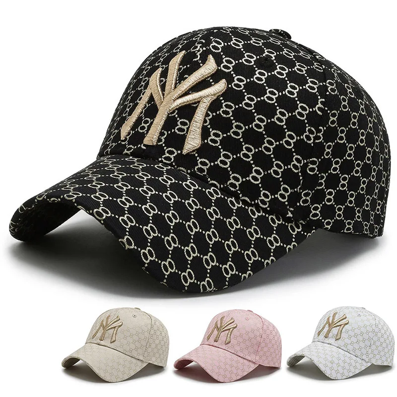 

GQILYYBZ band female brand full printed MY gold embroidered cap spring and autumn shade outdoor baseball caps for men
