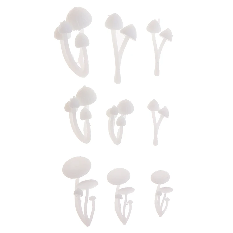 

3Pcs Micro Landscape Mini Mushroom DIY Craft Handmade Epoxy Crystal 3D Ornaments Filling For DIY Jewelry Making