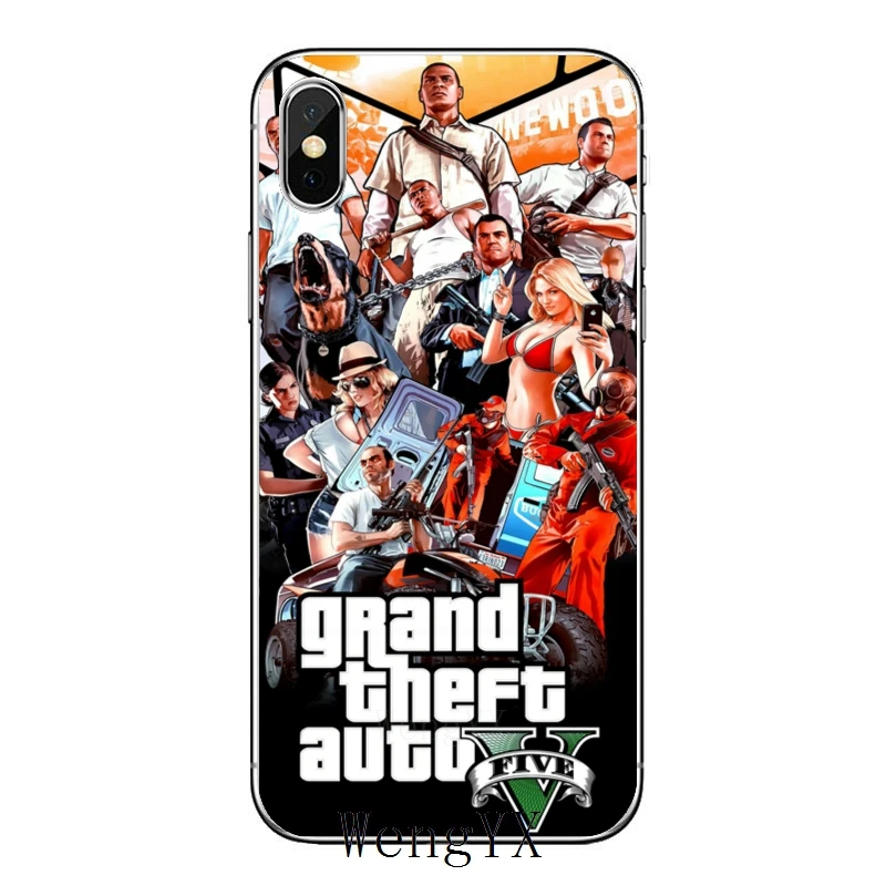 Чехол для телефона с GTA 5 Grand Theft Auto V аксессуары Huawei P30 P20 Pro P10 P9 P8 Lite Y5 Y6 Y7 Y9 P Smart Plus 2018
