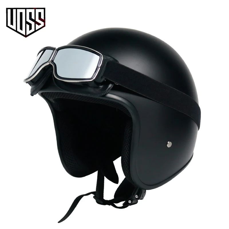 VOSS мотоциклетный шлем в стиле ретро 3/4 capacete винтажные мото rcycle половина DOT