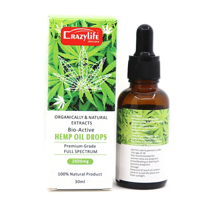 

30ml Hemp Seed Oil Essential Oil Natural Anti--Inflammatory Body Skin Care Massage Pain Relief Anti Anxiety 2019 New