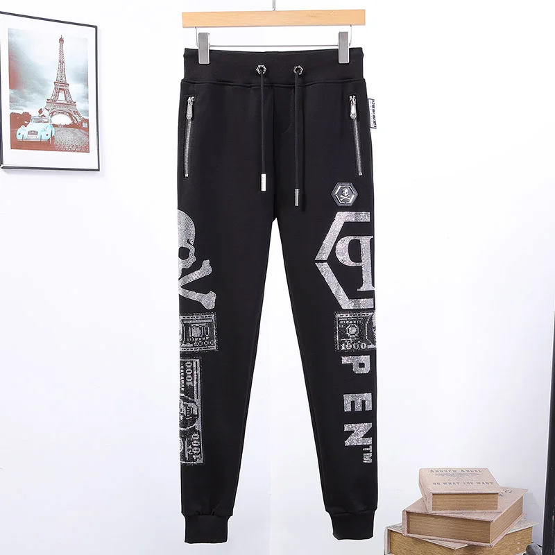 

Guardian pants men's pp skull hot drilling long trousers plein sports pants bundle tide brand foot fashion Korean version