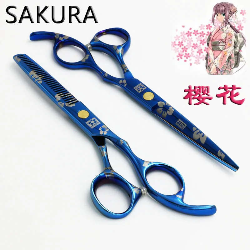 

5.5Inch 6Inch Sakura Professional Pet Scissors Dog Grooming Cutting+Thinning Shears Kit for Animals Hair Scissors Japan440C