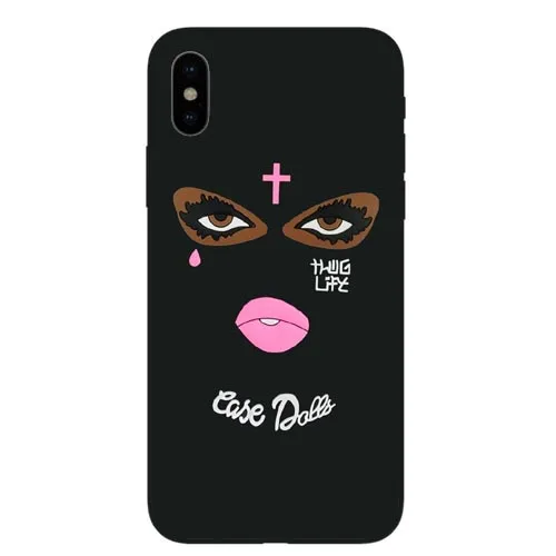 Masked Goon Thug Life soft Phone Case for iPhone 11 pro xs max X 6s 6 7 8 plus 5 5S 10 SE XR Teared Girl Jesus Christian Cross | Мобильные