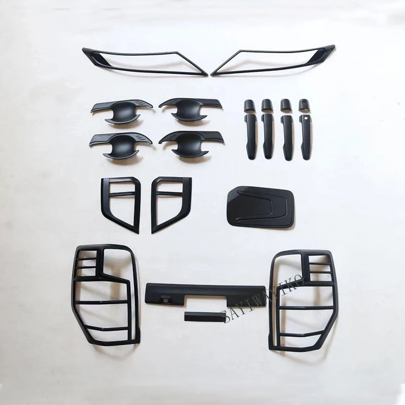 

Автомобильный Стайлинг, передние и задние фары, налобный фонарь, крышка дверной ручки, чаша, планки, крышки, Пластина Для mistubishi triton L200 2019, дет...