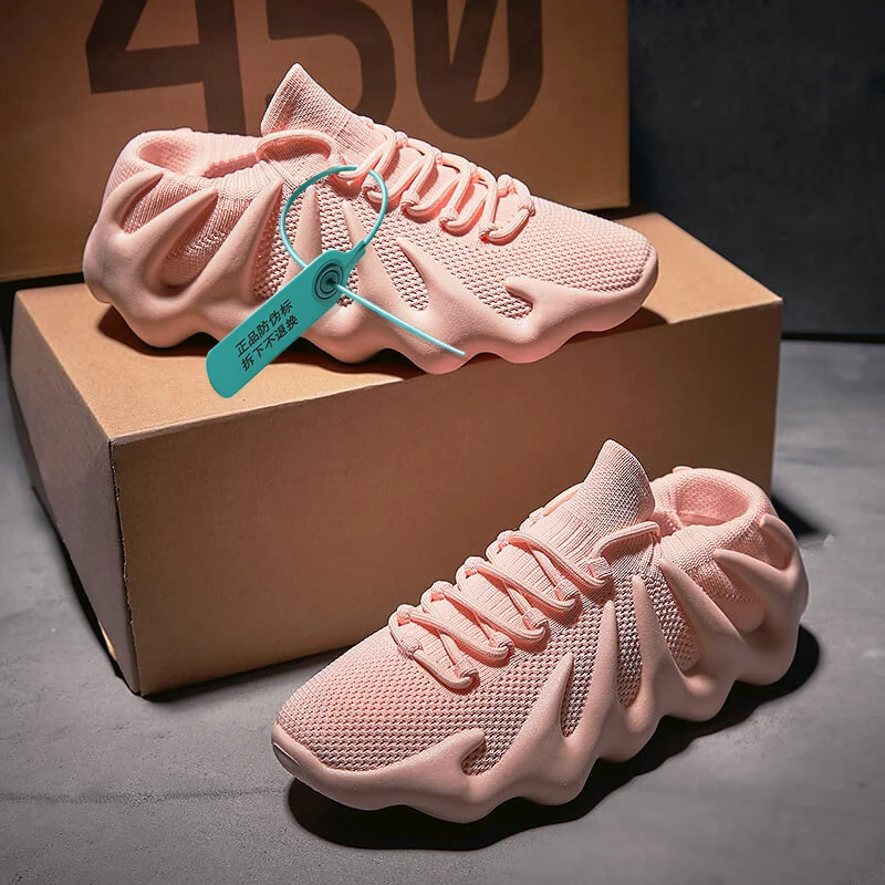 

Men's and Women's Sneakers 2021 Summer Running Shoes Men Breathable Coconut Shoes 450 Trendy Flame Tennis Male Sock Shoes Couple