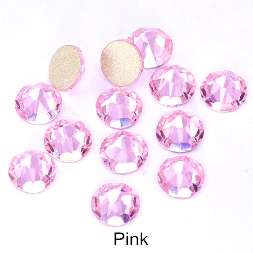 Pink SS16 144 шт. 2088 Одежда высшего качества прозрачный арт для ногтей со стразами с 16 украшения для ногтей блестящее Стекло Стразы, не требующие горячего крепления H0913 - Цвет: Pink