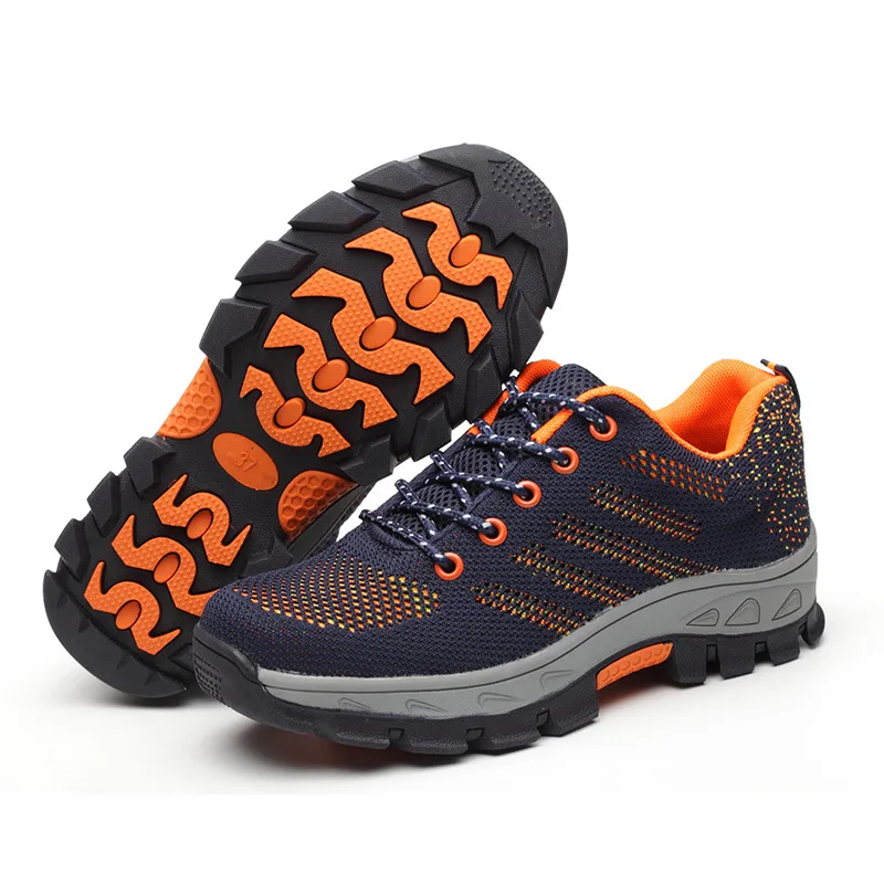 Рабочая обувь со стальным носком дышащая светильник эластичная защитная для