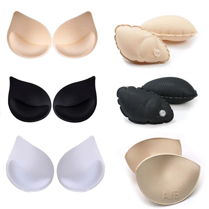 

50Pair Swimsuit Padding Sets Sexy Inserts Women Clothes Accessories Sponge Foam Triangle Chest Cups Breast Bra Bikini Inserts
