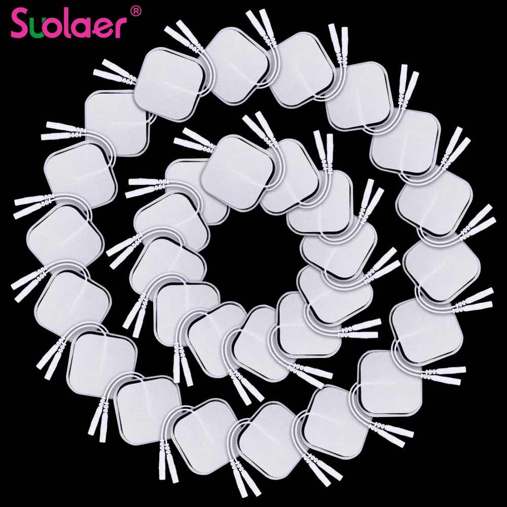 50 шт/100 шт Самоклеющиеся Сменные десятки электродов квадратные 4*4/5*5 см мышечный