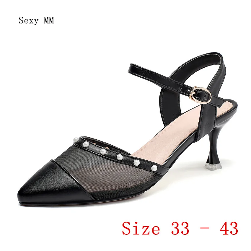 

Summer High Heels Women D'Orsay Pumps High Heel Shoes Slingbacks Stiletto Woman Wedding Shoes Small Plus Size 33 - 40 41 42 43