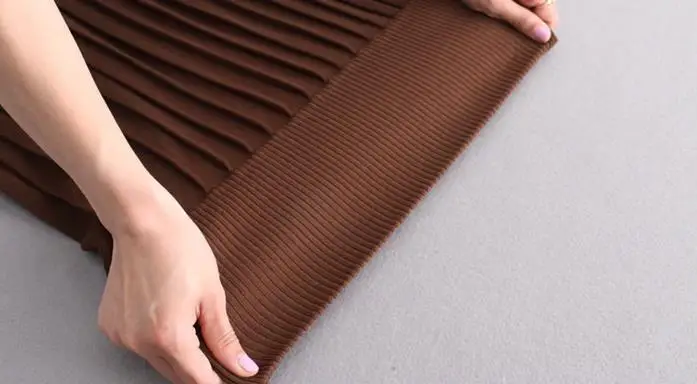 Для женщин вязаная юбка 2019 новых осенних и зимних юбок была тонкой Уайлд Высокая