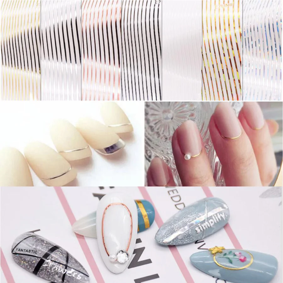 1 шт. лазерная металлическая лента для нанесения лака ногтей|Стикеры и наклейки| |