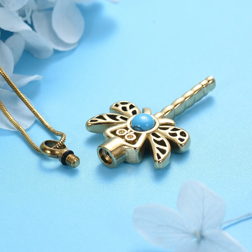 

Cremation Jewelry Dragonfly Urn Necklaces for Ashes for Women/Men Stainless Steel Ashes Jewelry