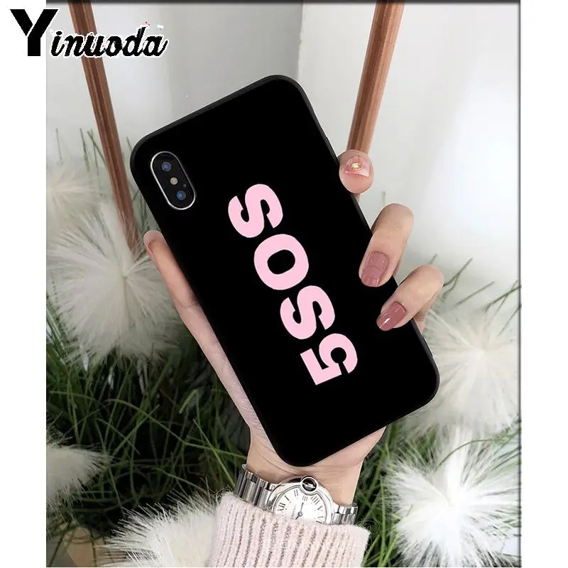 A16 Yinuoda 5SOS 5 секунд лета ТПУ Мягкие аксессуары для телефонов Чехол для iPhone X XS MAX 6 6S 7 7plus 8 8Plus 5 5S XR - Цвет: A16