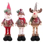 Новогодние украшения для дома, 2020 год, Рождественские куклы, украшения для новогодней елки, олень, Санта, снеговик