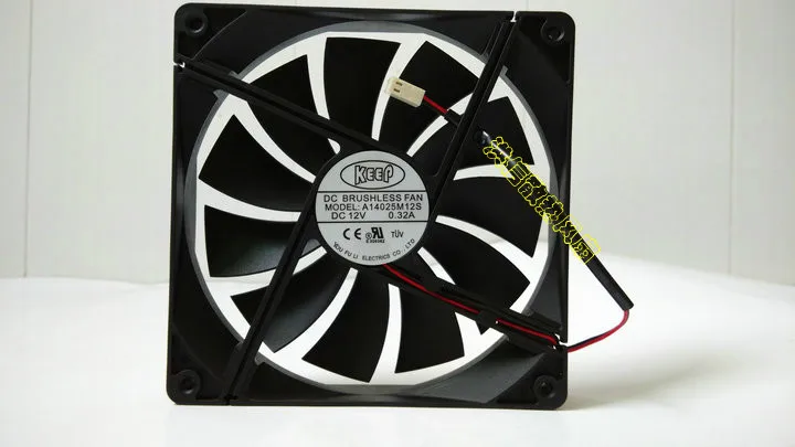 

Original 14025 a14025m12s DC12V 0.32A 14cm chassis cooling fan