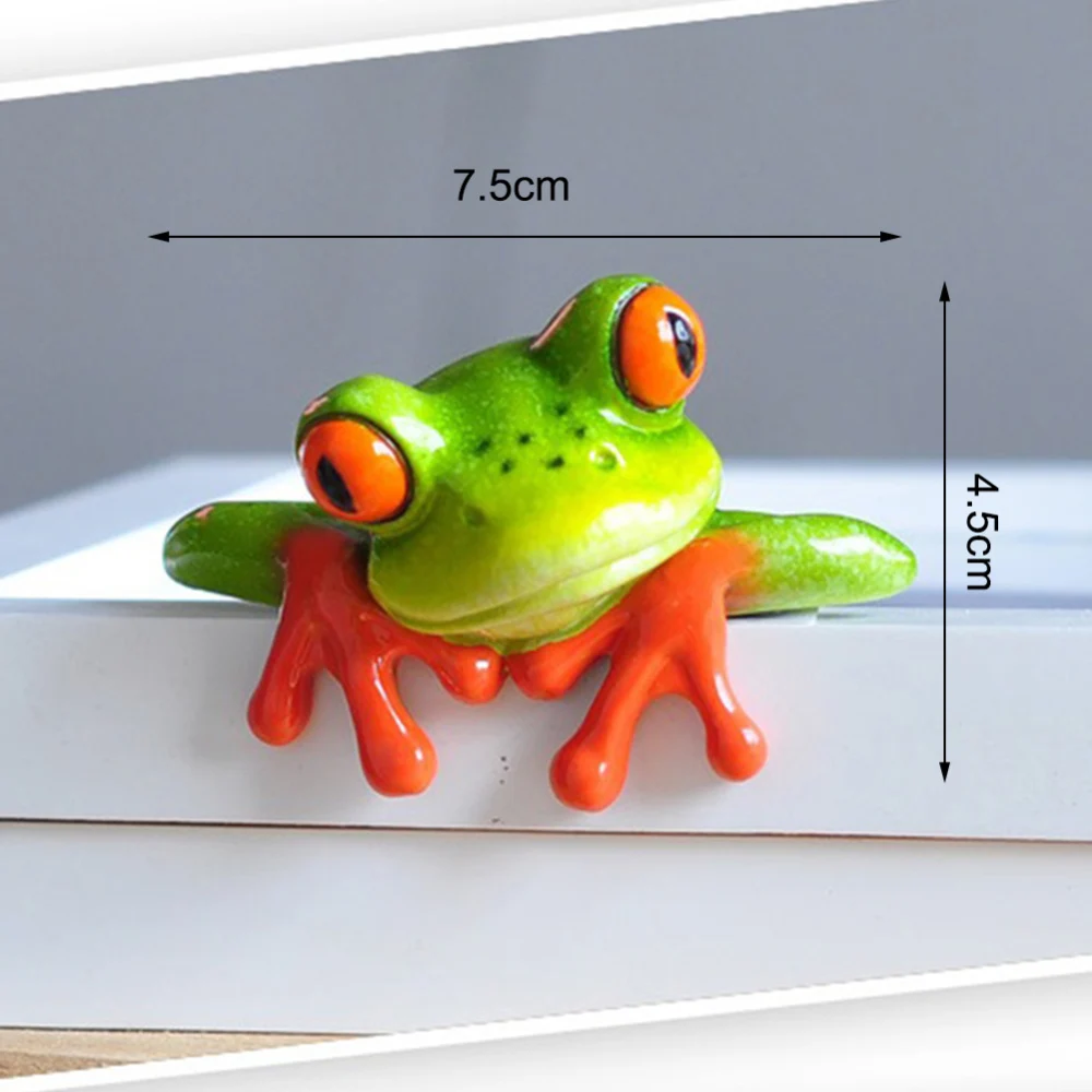 Креативные 3D смолы ремесло лягушка украшение фигурки орнамент статуя домашний декор сада настольная Полка для кухни фигурки, детские игрушки подарок