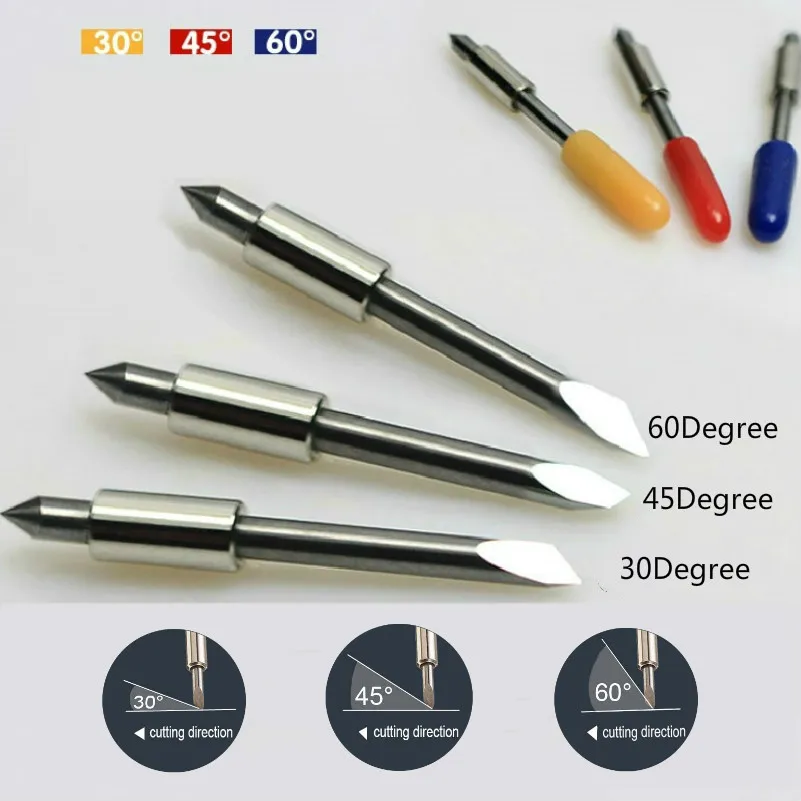 KZTech 15 шт. для Graphtec CB15 плоттер лезвия 30 45 60 градусов виниловый резак CB15U резьба машина Силуэт КАМЕЯ резка